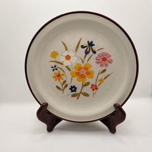 Spring Flower Grace Stoneware Japan Vintage Plate Cottagecore Retro Decor S-1443